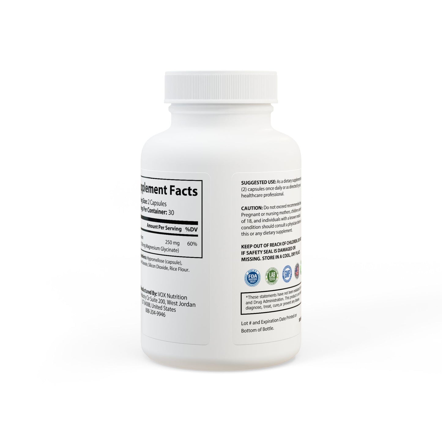 Novum Ascend: Magnesium Glycinate – Cognitive & Nervous System Support (60 Capsules)