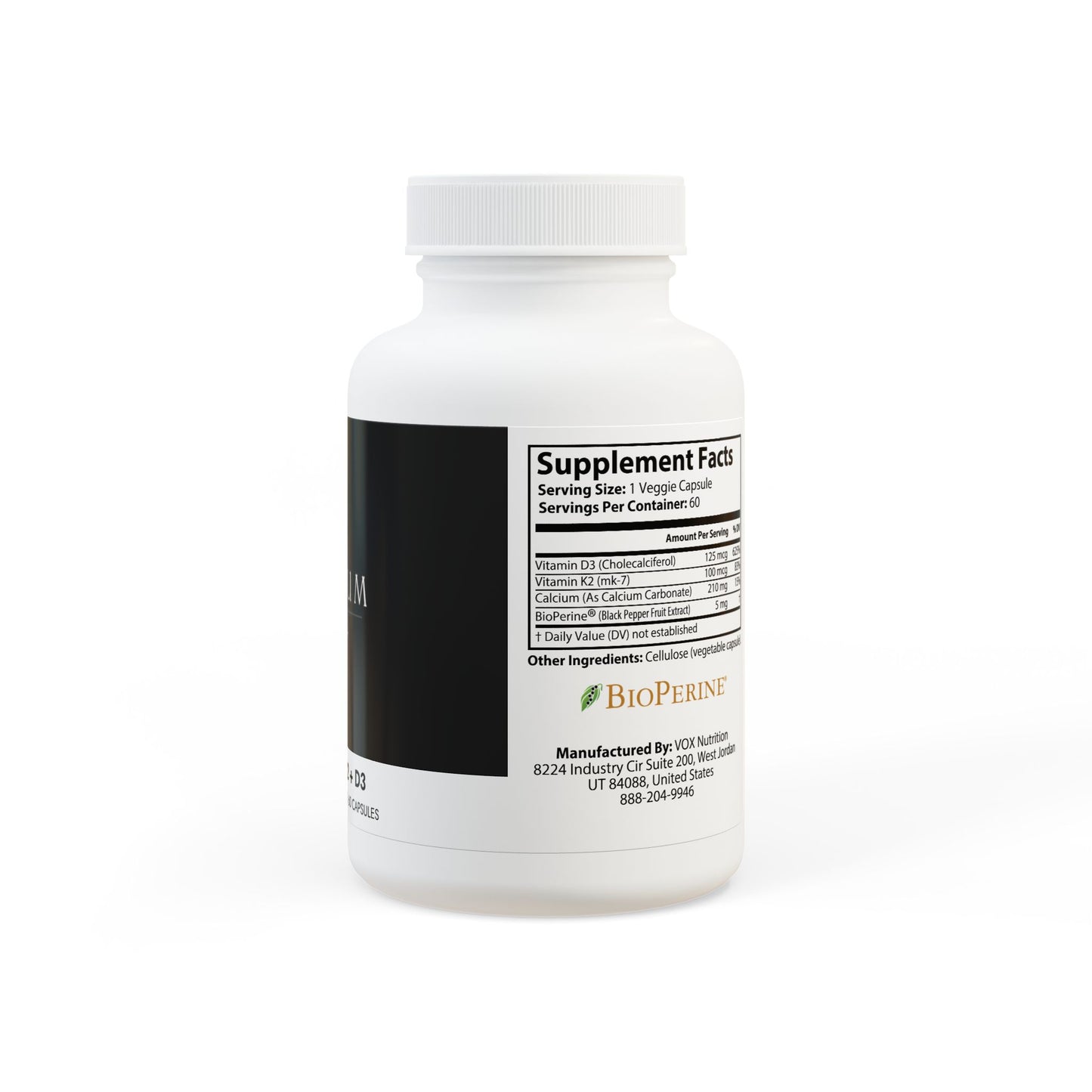 Novum Origin: K2 + D3 – Bone, Immunity & Absorption Support (60 Capsules)